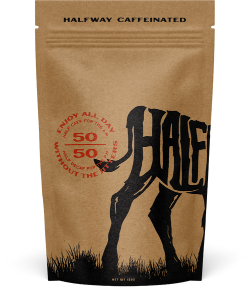 12 Oz Whole Roasted Beans w/ Half Caffeine